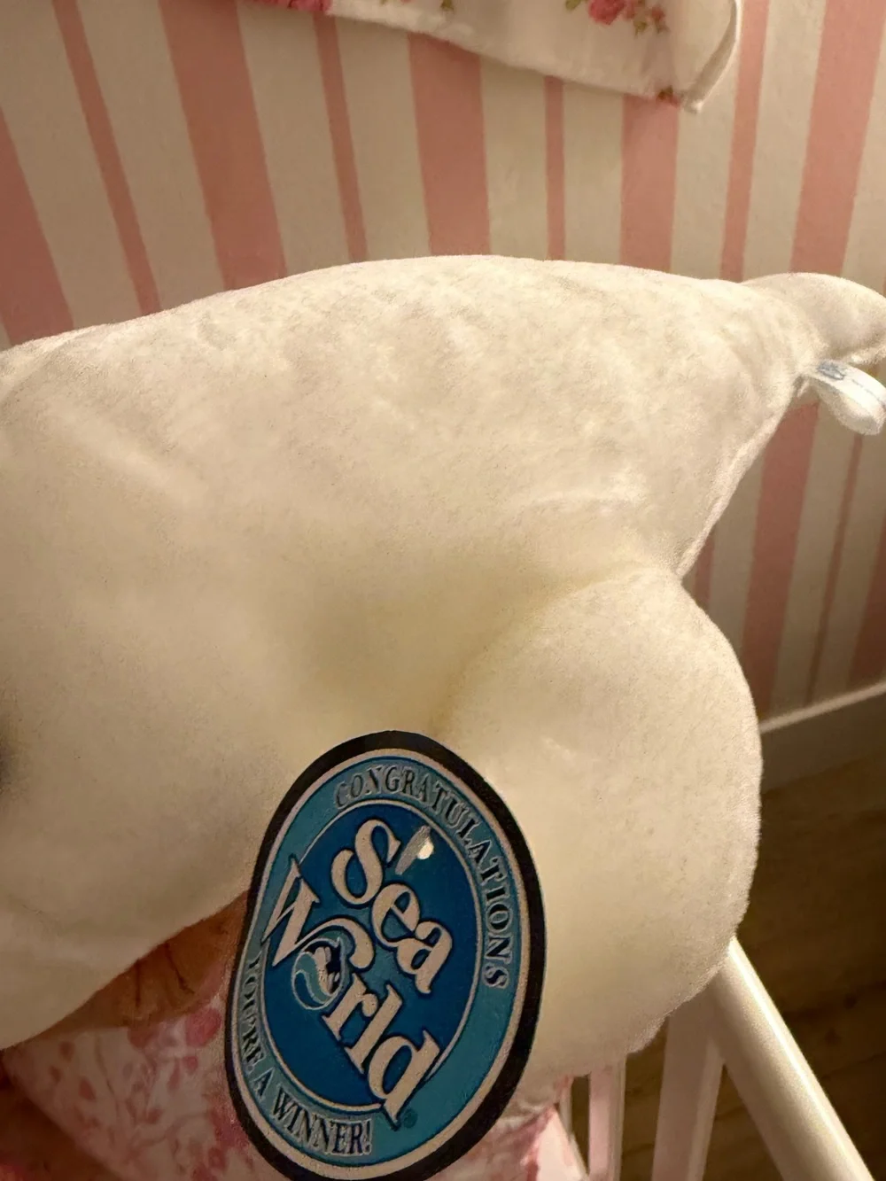 Soft White Plush Seal Pet Toy - Cute Cuddly Stuffed Animal
